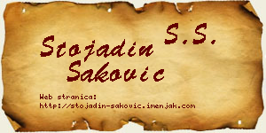 Stojadin Saković vizit kartica